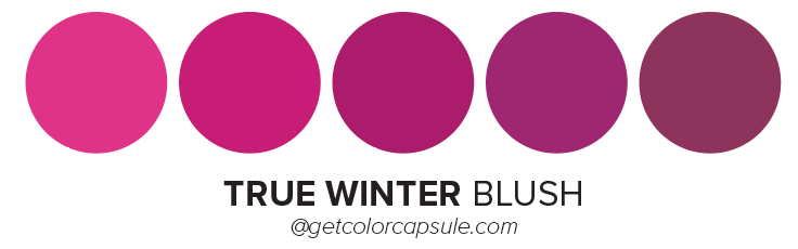 True Winter Blush Colors Makeup